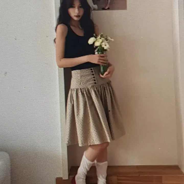 [BUNJANG] Retro Polka Dot Skirt / (해외배송) 레트로 도트무늬 스커트