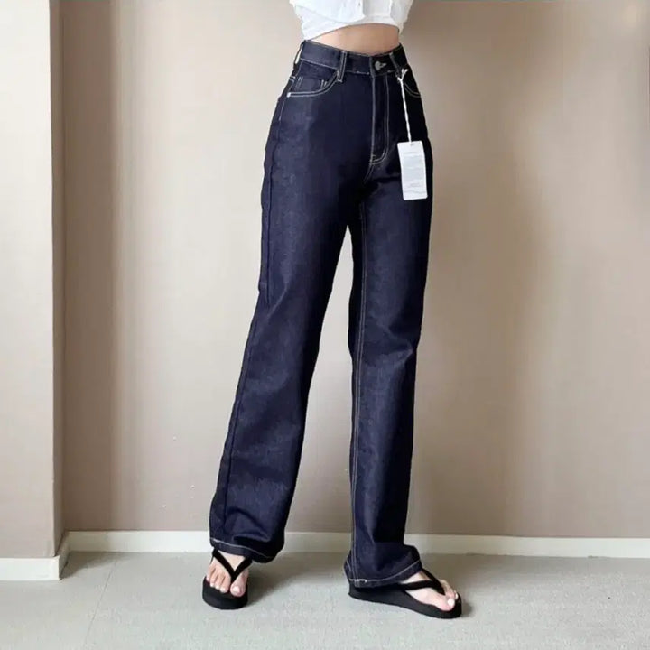 [BUNJANG] Unicon High-Waist Wide Denim Pants / 유니콩 허리쏘옥 탄탄 생지 와이드 데님팬츠