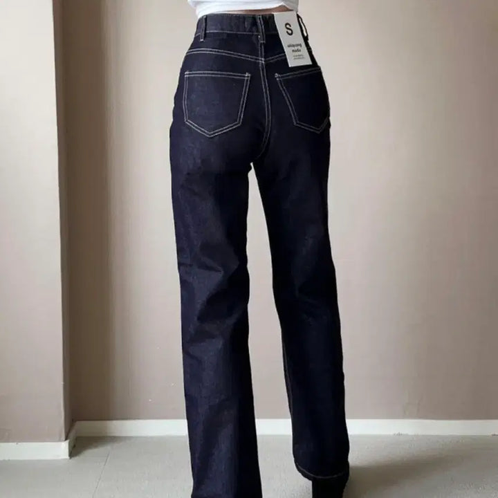 [BUNJANG] Unicon High-Waist Wide Denim Pants / 유니콩 허리쏘옥 탄탄 생지 와이드 데님팬츠
