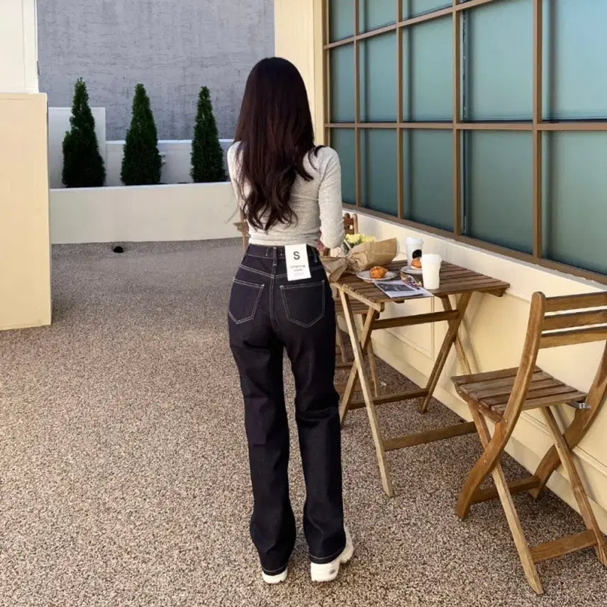 [BUNJANG] Unicon High-Waist Wide Denim Pants / 유니콩 허리쏘옥 탄탄 생지 와이드 데님팬츠