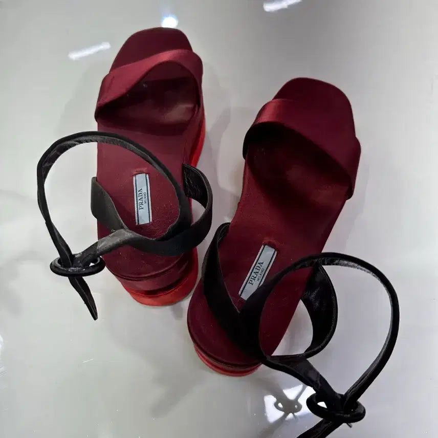 [BUNJANG] PRADA Double Geta Platform Sandals / PRADA 프라다 더블 게타 플랫폼 샌달