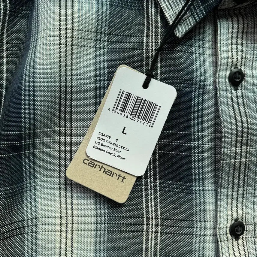 [BUNJANG] Carhartt WIP Blanton Check Shirt / [L] 칼하트 WIP 블랑톤 체크 셔츠