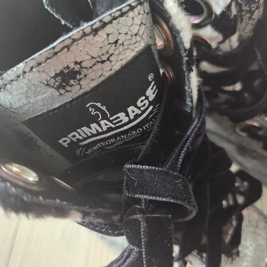 [BUNJANG] PRIMABASE Silver Crack High-Top Sneakers / 이태리 PRIMABASE 실버 크랙 하이탑 골든구스 스타일 235