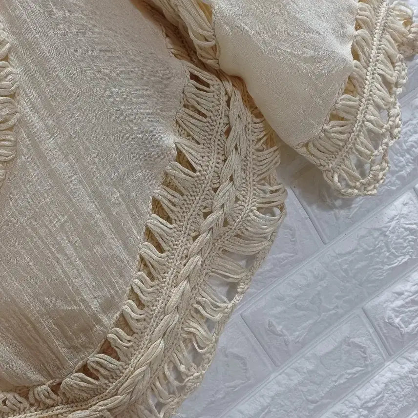 [BUNJANG] Motive Crochet T-Shirt / 모티브 뜨개티셔츠