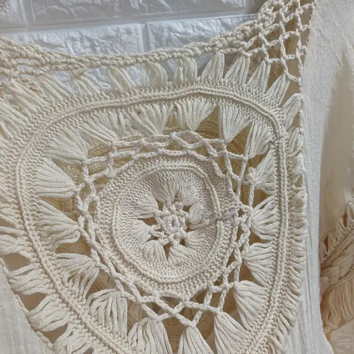 [BUNJANG] Motive Crochet T-Shirt / 모티브 뜨개티셔츠