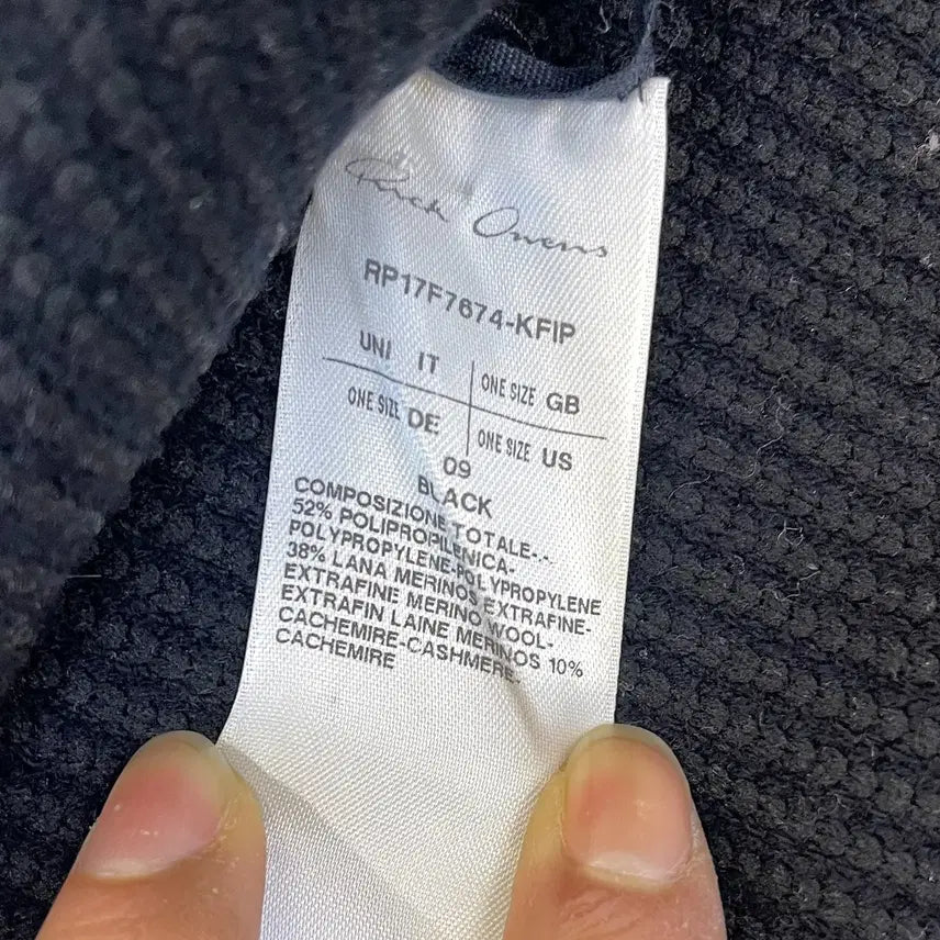 [BUNJANG] Rick Owens 17SS Cashmere Ribbed Knit Vest / 릭오웬스 17SS 캐시미어 리브드 니트 베스트