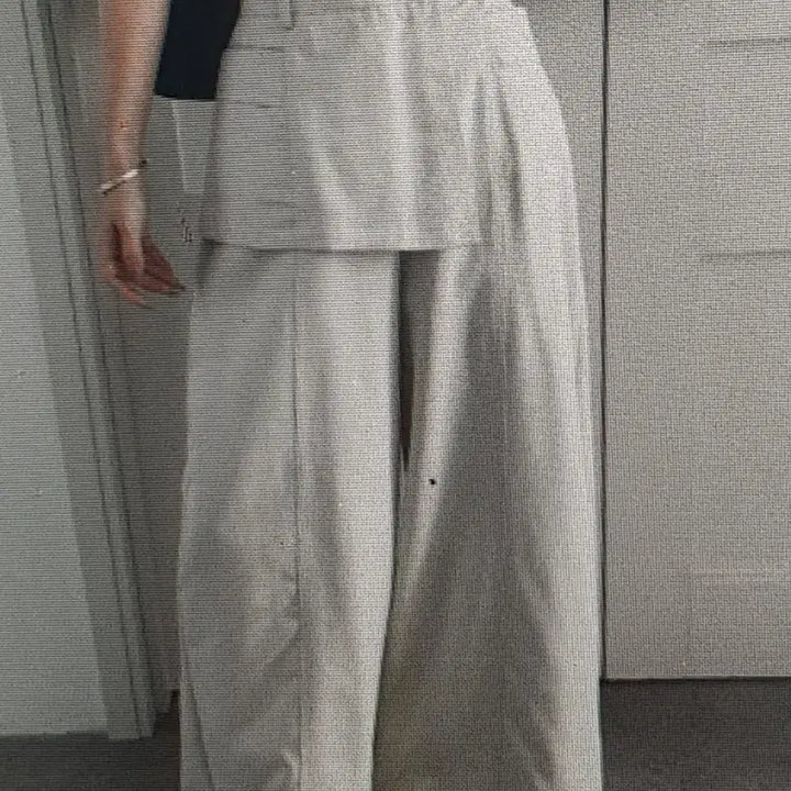 [BUNJANG] Casual Wide Skort (Light Beige/Gray/White/Dark Gray) / (해외배송)캐주얼 치마바지 와이드 (연베이지/회색/화이트/진회색)