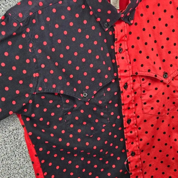 [BUNJANG] USA RUDDOCK Cropped Custom Dot Shirt (M) / USA RUDDOCK 크롭 커스텀 도트 셔츠 ( M ) / 11514