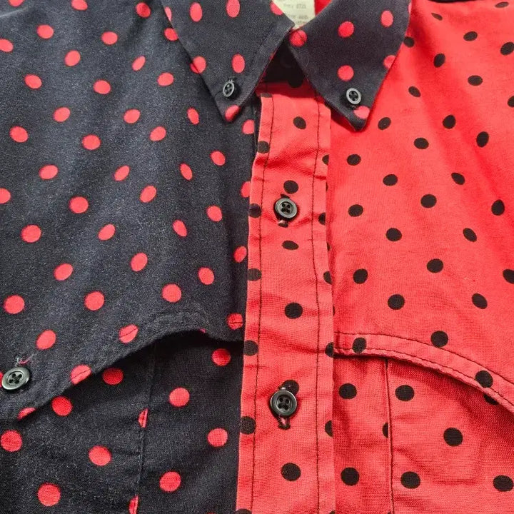 [BUNJANG] USA RUDDOCK Cropped Custom Dot Shirt (M) / USA RUDDOCK 크롭 커스텀 도트 셔츠 ( M ) / 11514