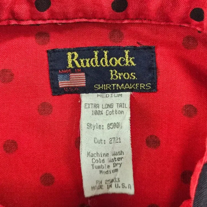 [BUNJANG] USA RUDDOCK Cropped Custom Dot Shirt (M) / USA RUDDOCK 크롭 커스텀 도트 셔츠 ( M ) / 11514