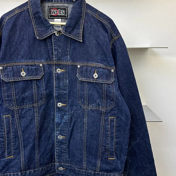 [BUNJANG] Webs Old School Hip-Hop Denim Jacket / 웹스 올드스쿨 힙합 데님 자켓