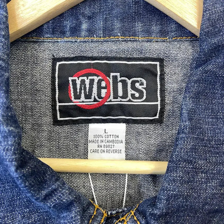 [BUNJANG] Webs Old School Hip-Hop Denim Jacket / 웹스 올드스쿨 힙합 데님 자켓