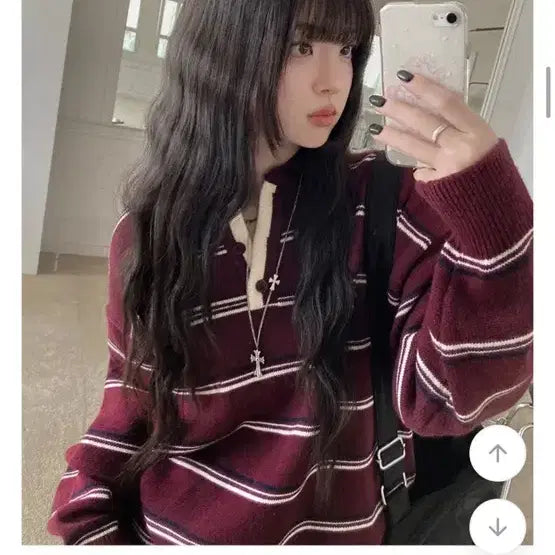 [BUNJANG] Hirit Polapo Stripe Knit / 히릿 폴라포 스트라이프 니트