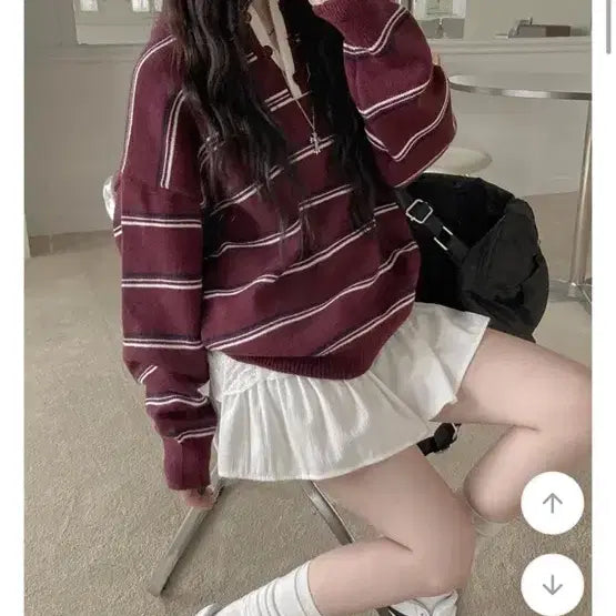 [BUNJANG] Hirit Polapo Stripe Knit / 히릿 폴라포 스트라이프 니트