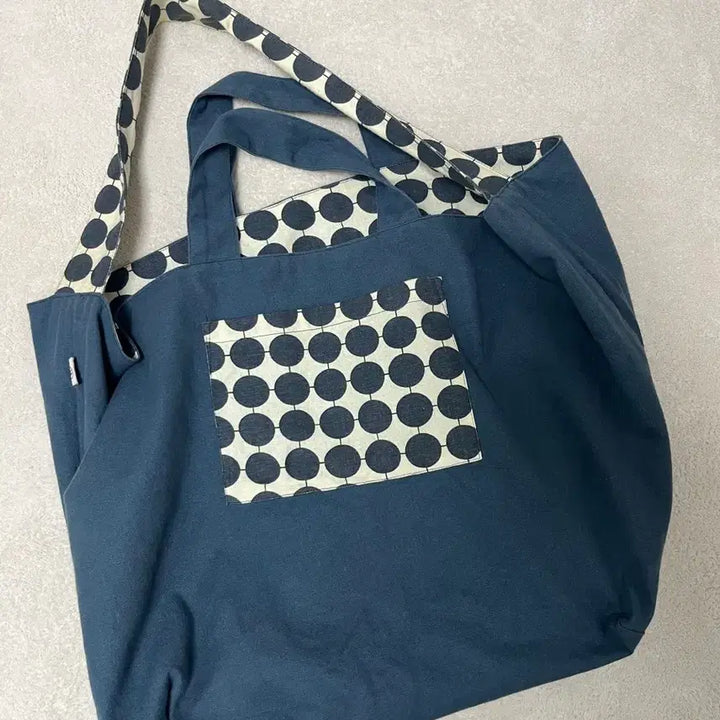 [BUNJANG] Horn Please Dot Pattern 2-Way Linen Bag / [horn please] dot pattern 2way linen bag