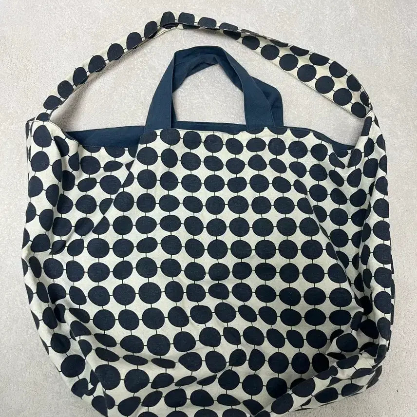 [BUNJANG] Horn Please Dot Pattern 2-Way Linen Bag / [horn please] dot pattern 2way linen bag