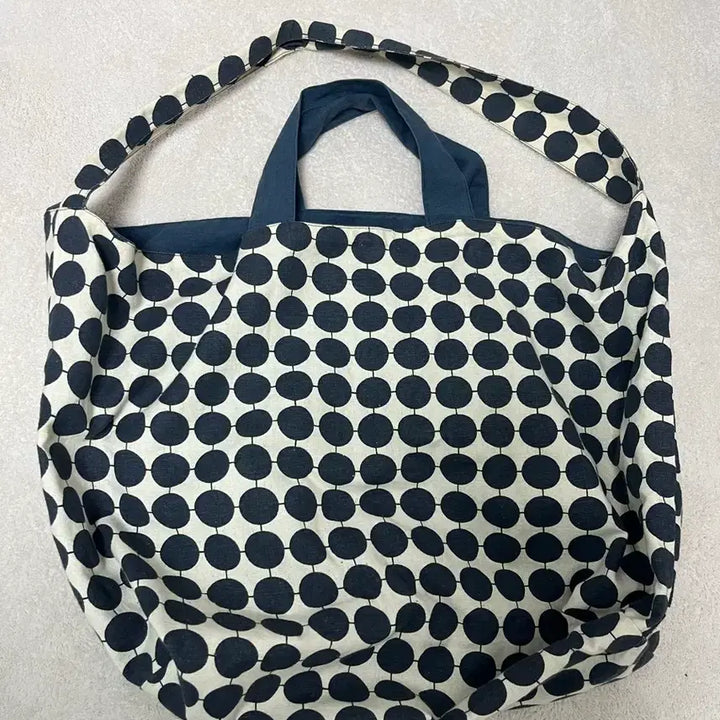 [BUNJANG] Horn Please Dot Pattern 2-Way Linen Bag / [horn please] dot pattern 2way linen bag