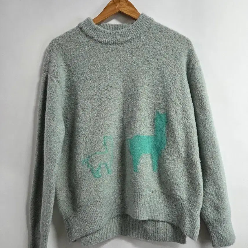 [BUNJANG] DeWL Round Neck Knit Sweater Mint / 듀엘 라운드넥 니트 민트 F