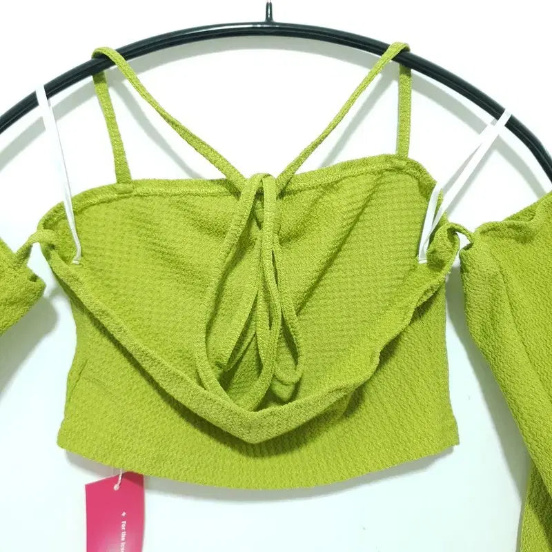 [BUNJANG] Off-Shoulder Crop Top XS / 크롭 오프숄더 XS_S0407
