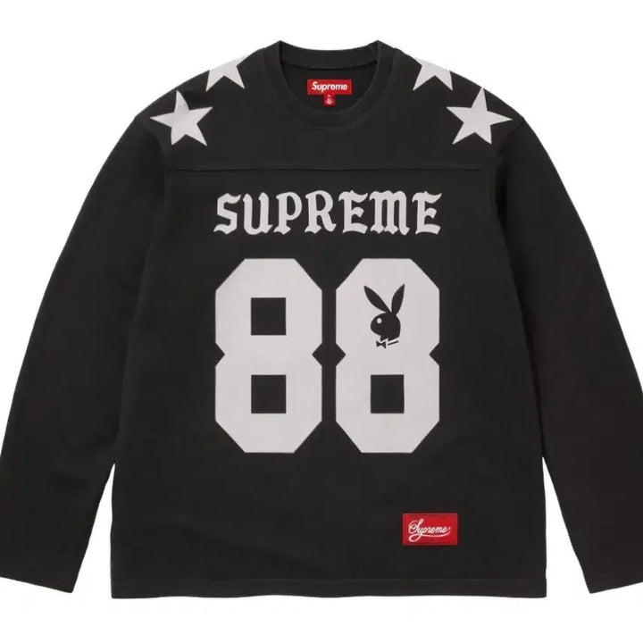[BUNJANG] Supreme x Playboy Long Sleeve Football Top Black / 슈프림 x 플레이보이 롱슬리브 풋볼 탑 블랙