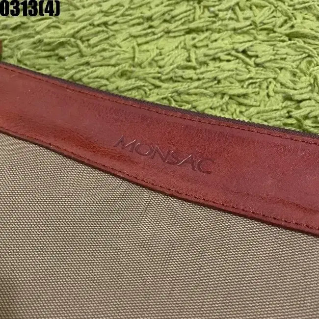 [SOLD OUT] MONSAC 몽삭 클러치 백 브라운 캔버스 0313(4)