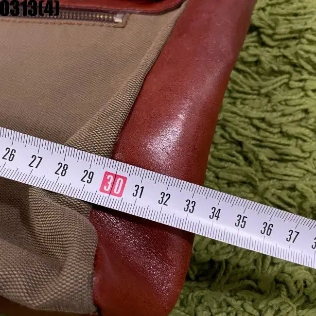[SOLD OUT] MONSAC 몽삭 클러치 백 브라운 캔버스 0313(4)