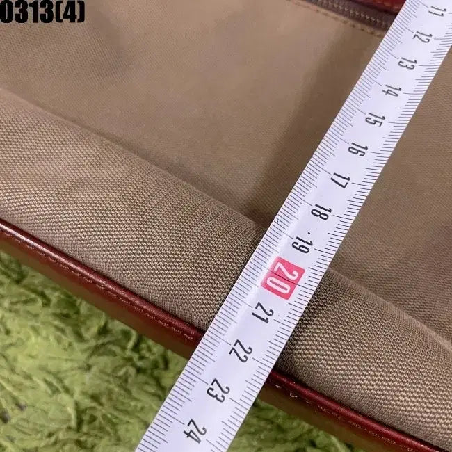 [SOLD OUT] MONSAC 몽삭 클러치 백 브라운 캔버스 0313(4)