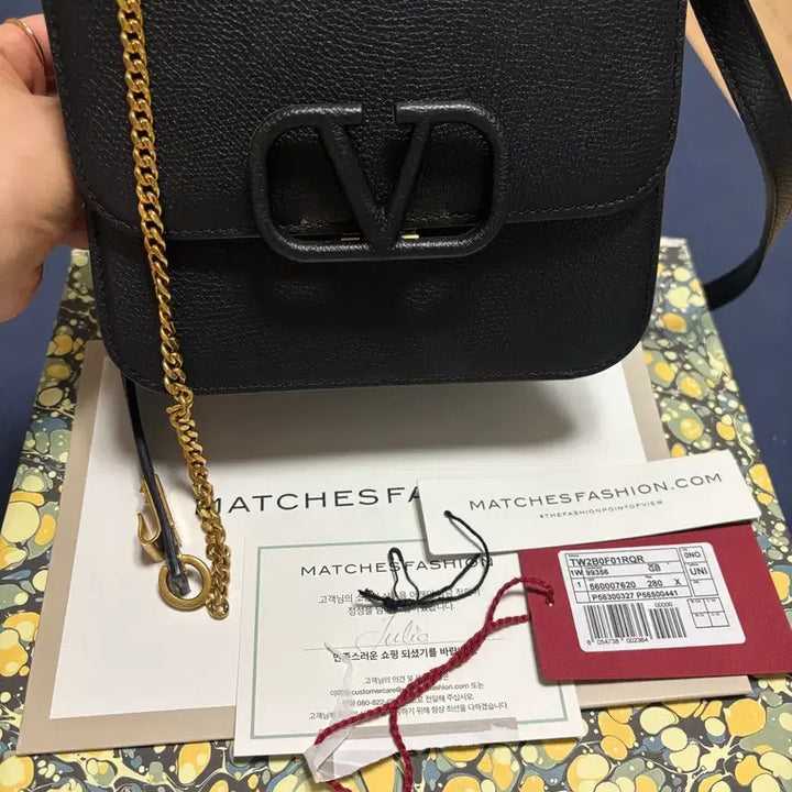 [BUNJANG] Valentino VSLING Small Black Slingback / 발렌티노 브이슬링백 스몰 블랙