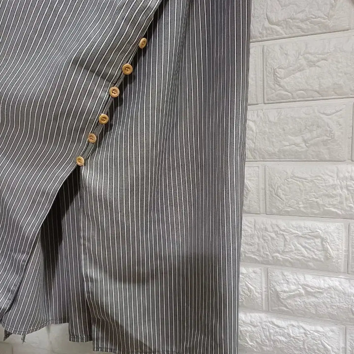 [BUNJANG] Oversized Striped Shirt Long Dress / 박시한 스트라이프 셔츠 롱원피스