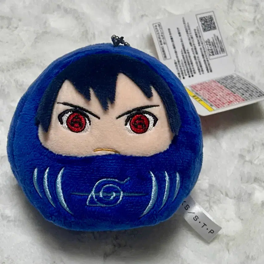 [BUNJANG] Naruto Uchiha Sasuke Korokoro Daruma Keyring Plush / 나루토 우치하 사스케 코로코로 다루마 키링 누이구루미