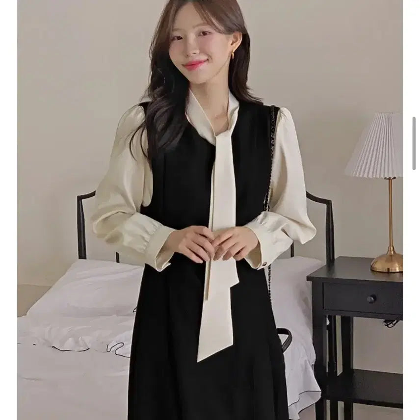 [BUNJANG] Hotping Joan Pleated Layered Bustier Long Dress / 핫핑 조앤 플리츠 레이어드 뷔스티에 롱원피스