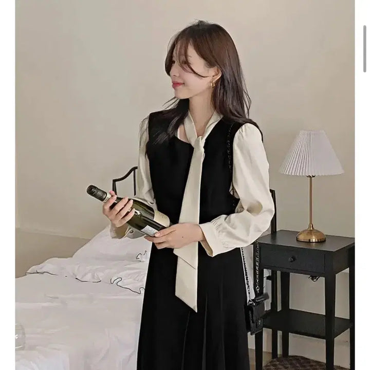 [BUNJANG] Hotping Joan Pleated Layered Bustier Long Dress / 핫핑 조앤 플리츠 레이어드 뷔스티에 롱원피스