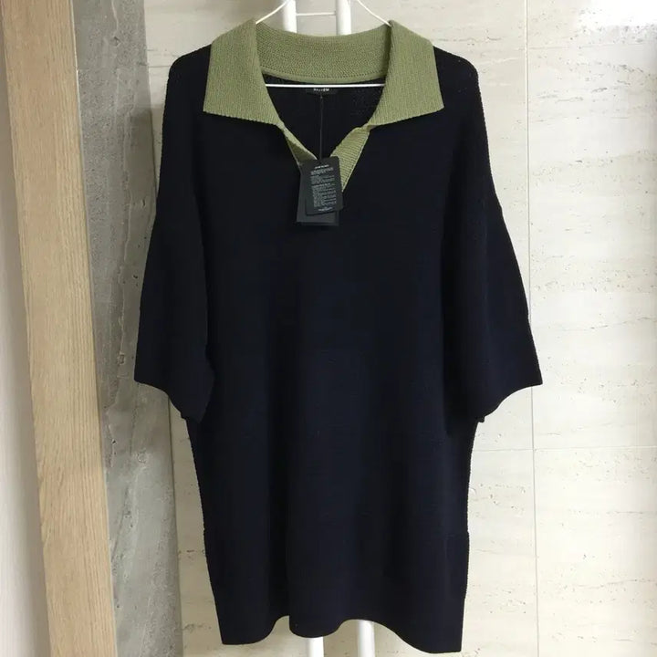 [BUNJANG] System Homme 22 Collar Knit Navy / (새상품) SYSTEM 시스템 옴므 22 카라 니트 105
