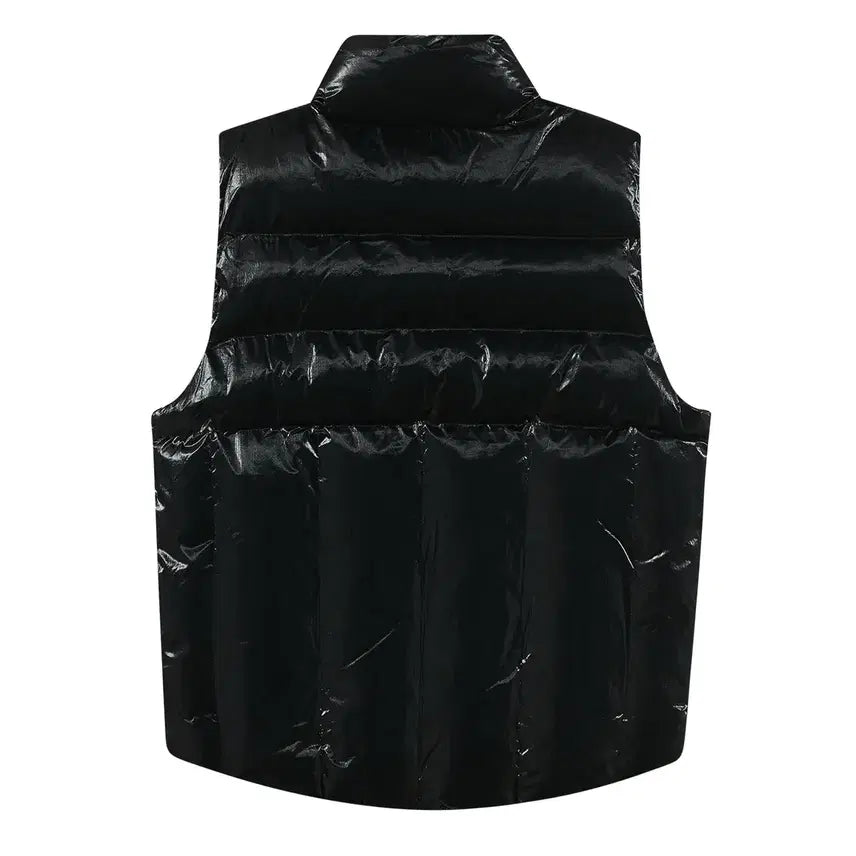 [BUNJANG] Irony Pornos Essential Quilted Glossy Duffel Padded Vest (Black/L) / [아이러니 포르노] 에센셜 퀄팅 글로시 더플 패딩 베스트 (블랙/L)