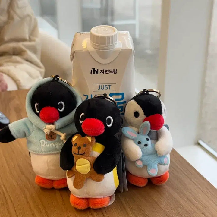 [BUNJANG] Pingu Penguin Plush Keyring / 핑구 펭구 펭귄 봉제인형 키링 새상품