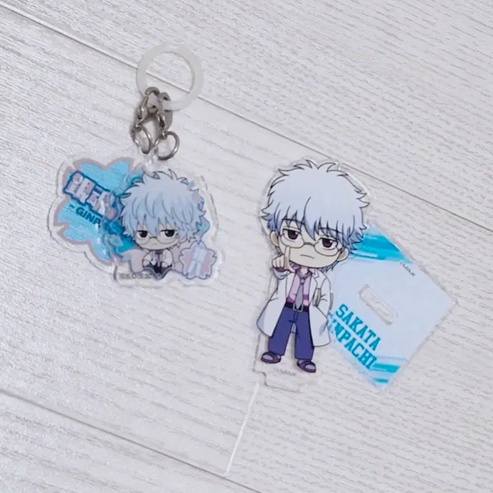 [BUNJANG] Gintama Ginpachi Acrylic Stand and Keyring Bundle Set / 은혼삼젯 긴파치 키링, 아크릴 스탠드 일괄