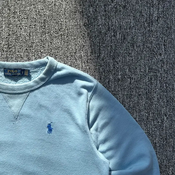 [BUNJANG] Polo Ralph Lauren Sky Blue Sweatshirt / 폴로 랄프로렌 스카이 블루 맨투맨