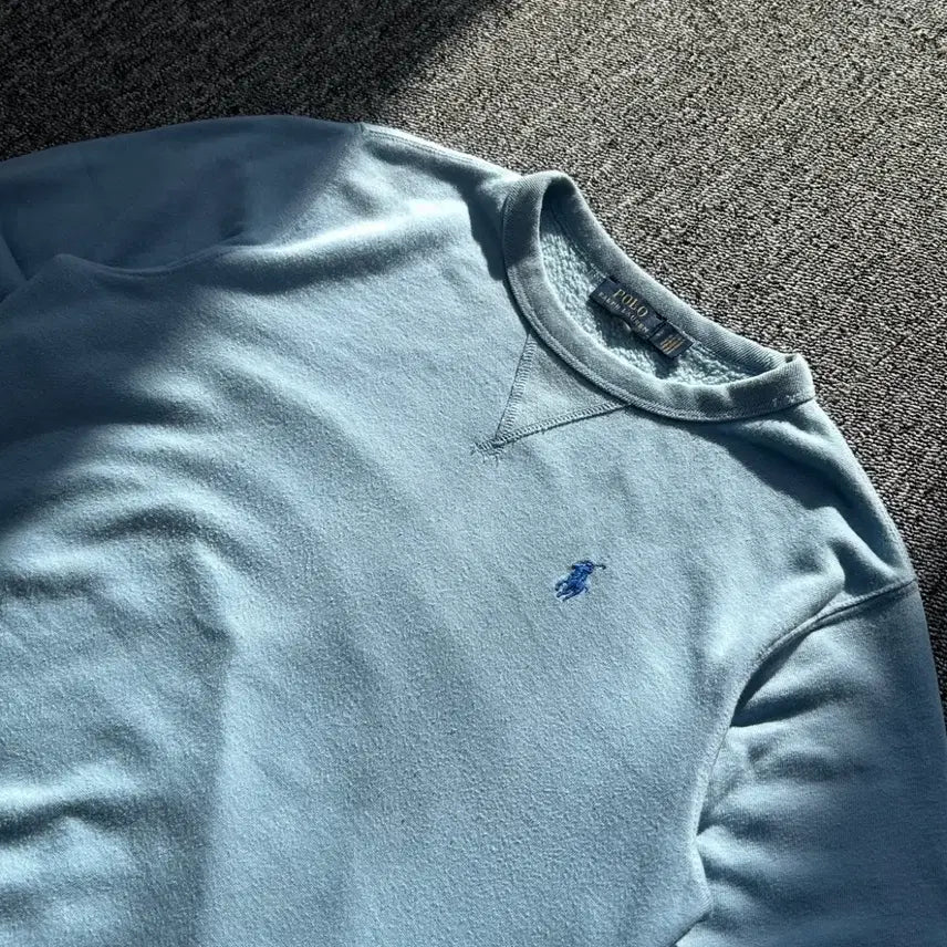 [BUNJANG] Polo Ralph Lauren Sky Blue Sweatshirt / 폴로 랄프로렌 스카이 블루 맨투맨