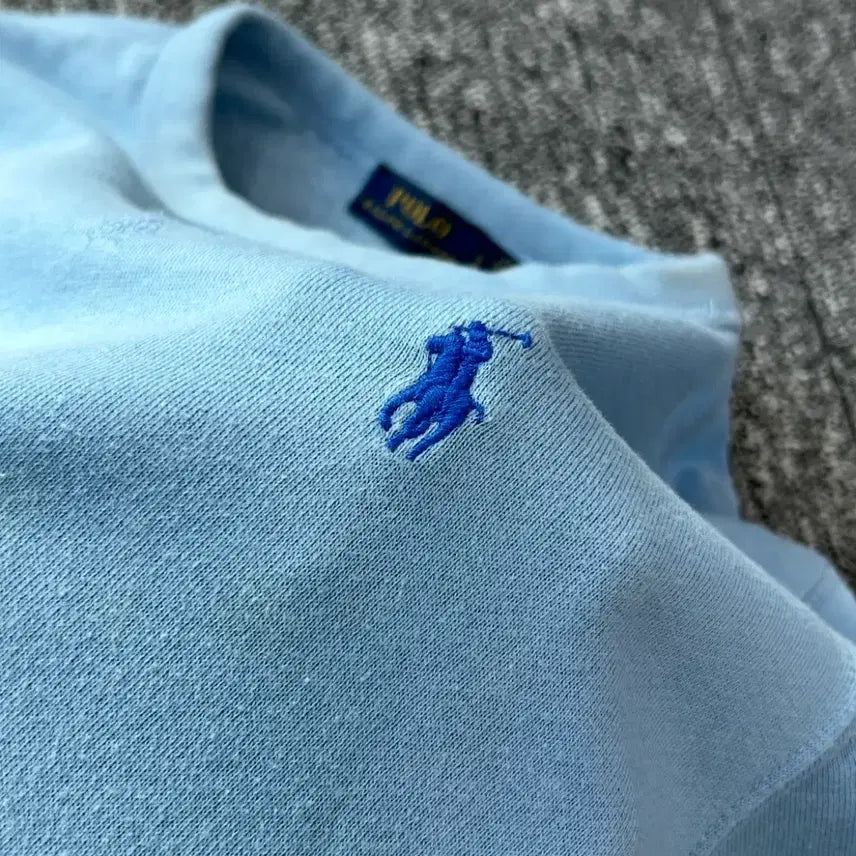 [BUNJANG] Polo Ralph Lauren Sky Blue Sweatshirt / 폴로 랄프로렌 스카이 블루 맨투맨