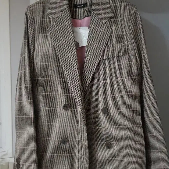 [BUNJANG] Annve Check Jacket (Size 55) / 아니베에프 체크 자켓55(새상품)
