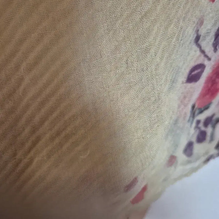 [BUNJANG] Floral Pattern Scarf Ivory / 플라워 패턴 스카프 아이보리