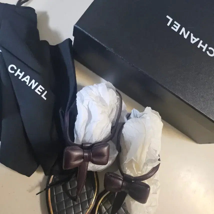 [BUNJANG] Chanel Quilted Ribbon Sandals / 36 샤넬 퀄팅 리본 샌들