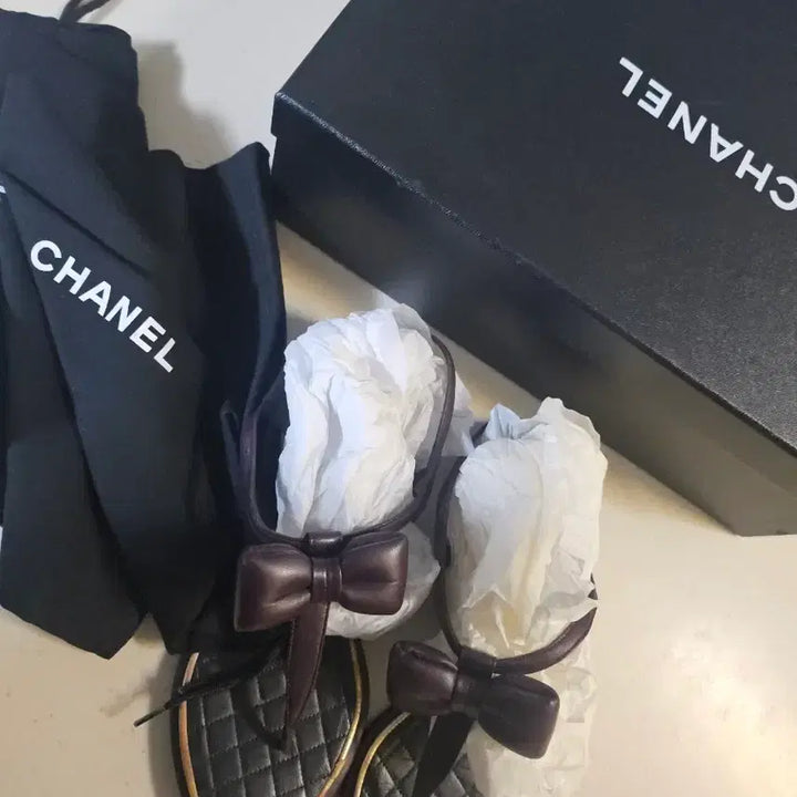 [BUNJANG] Chanel Quilted Ribbon Sandals / 36 샤넬 퀄팅 리본 샌들