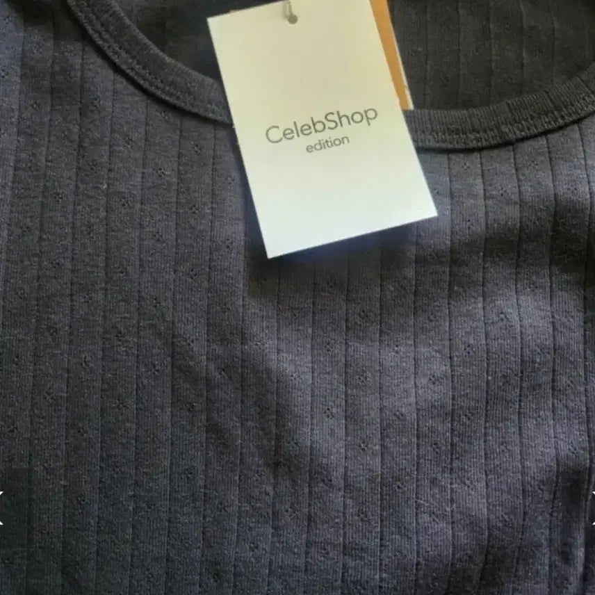 [BUNJANG] Celebshop Edition 26SS Combed Cotton Pointelle T-shirt - Black (New) / 셀렙샵에디션 26SS 콤드코튼 포인텔 티셔츠 블랙 (새상품)