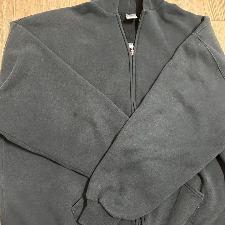 [BUNJANG] Russell 90s Hoodie Zip-up Black / [XXL]90s 러셀 후드집업 블랙
