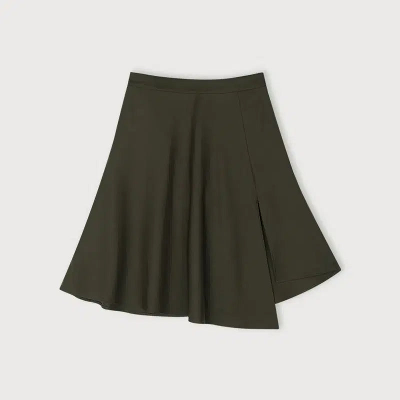 [BUNJANG] ETHOS Unbalanced Flare Skirt / ETHOS 에토스 언발 플레어 스커트 (카키브라운)