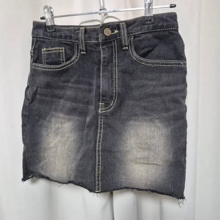 [BUNJANG] Ablly Black Denim Mini Skirt / 블랙 데님 미니스커트 에이블리 옷장정리 처분