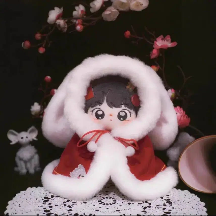 [BUNJANG] 20cm Doll Rabbit Cape / 20cm 솜인형 인형옷 토끼 망토