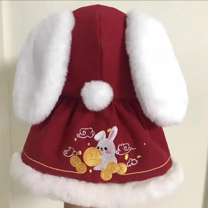 [BUNJANG] 20cm Doll Rabbit Cape / 20cm 솜인형 인형옷 토끼 망토