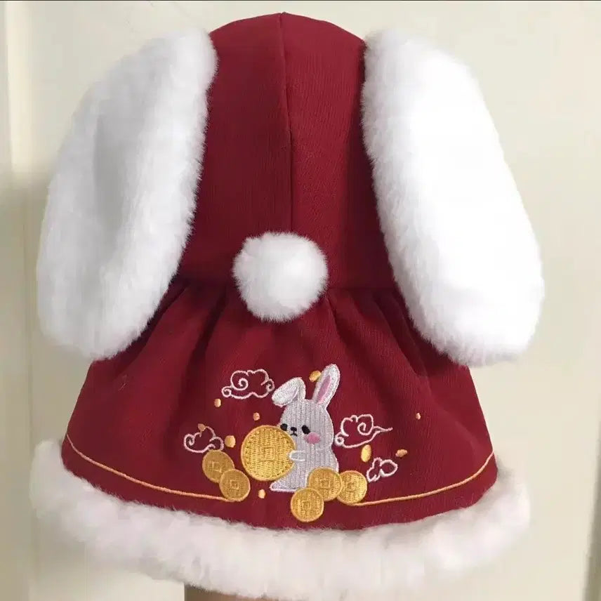 [BUNJANG] 20cm Doll Rabbit Cape / 20cm 솜인형 인형옷 토끼 망토